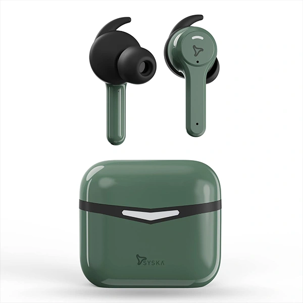 Syska Sonic Buds IEB900 Earbuds - Dusty Blue - Dusty Blue
