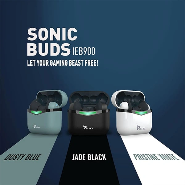 Syska Sonic Buds IEB900 Earbuds - Pristine White - Pristine White