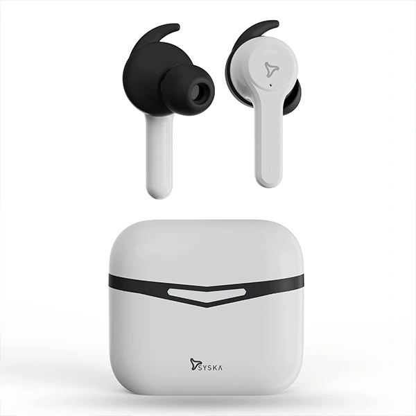 Syska Sonic Buds IEB900 Earbuds - Pristine White - Pristine White