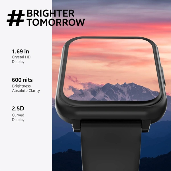TAGG Engage II Calling Smartwatch with Curved Display - Black - Black