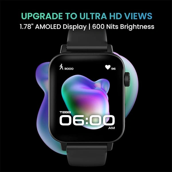 TAGG Verve Connect Ultra 1.78 AMOLED Display Bluetooth Calling Smartwatch - Grey - Grey