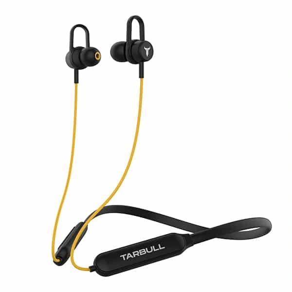 Tarbull Vibe 340 Bluetooth Wireless Earphones with Mic - Black &amp; Yellow - Black & Yellow