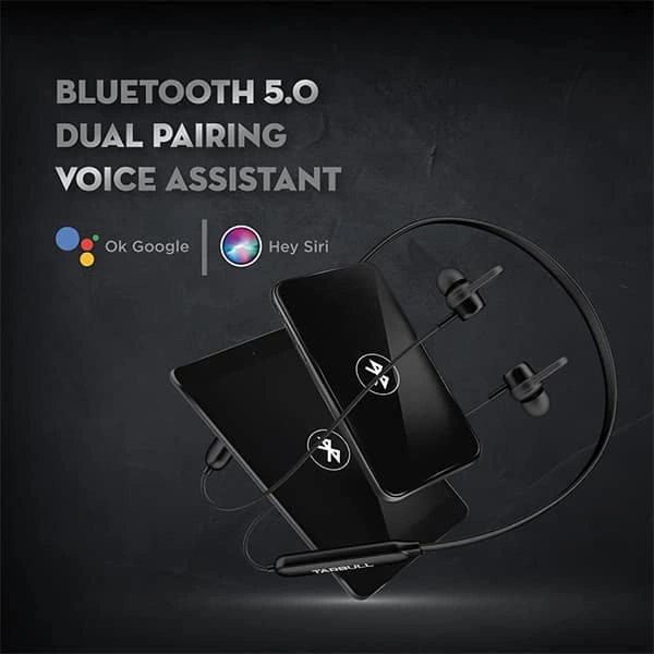 Tarbull Vibe 340 Bluetooth Wireless Earphones with Mic - Black &amp; Yellow - Black & Yellow