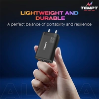 Tempt Alpha 2 Ports 65W Adapter - Black - Black