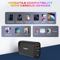 Tempt Alpha 2 Ports 65W Adapter - Black - Black