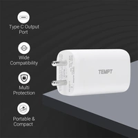 Tempt Alpha 3 Ports 65W Adapter - Army Blue, Army Green