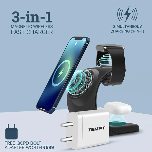 Tempt Arc Wireless Charger - Army Blue, Army Green