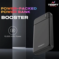 Tempt Booster 10000mAh Powerbank - Black, White