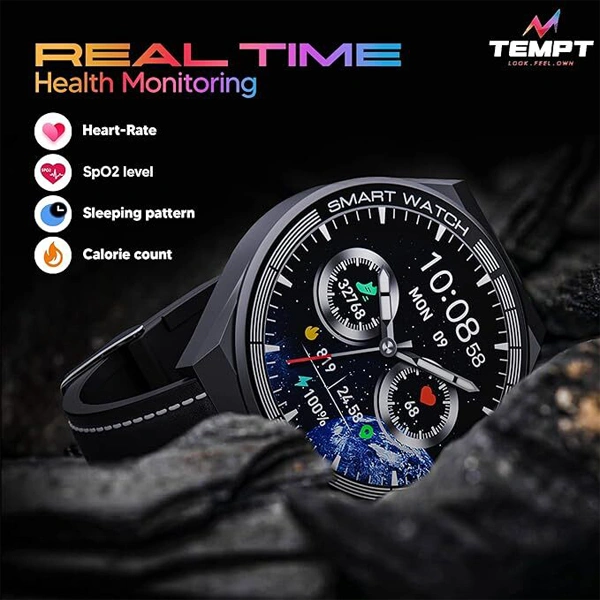 Tempt Edge Pro Smartwatch - Black - Black