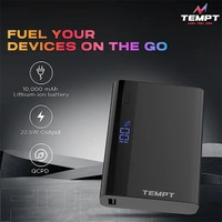 Tempt Fuel 10000mAh Powerbank - Black, White