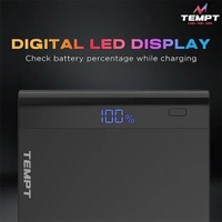 Tempt Fuel 10000mAh Powerbank - Black, White