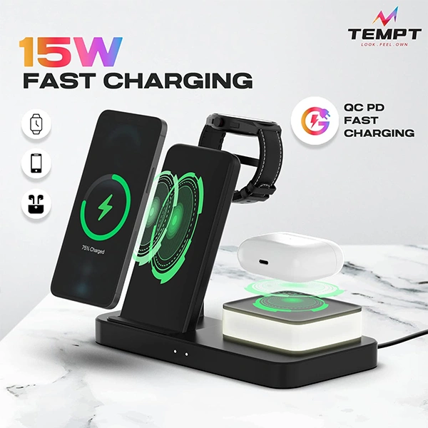 Tempt Lumina Wireless Charger - Army Blue, Army Green