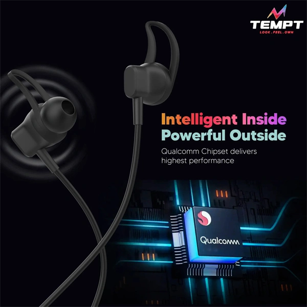 Tempt Rush Bluetooth Neckband - Grey - Grey