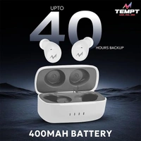 Tempt Shock True Wireless Earbuds - White - White
