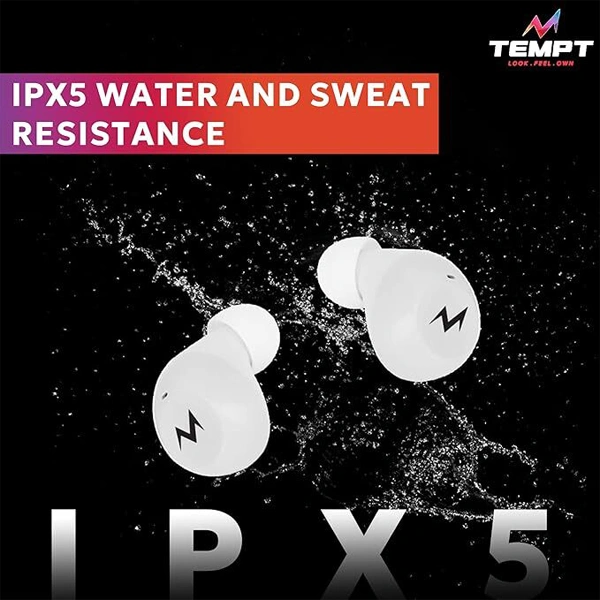Tempt Shock True Wireless Earbuds - White - White