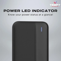 Tempt Storm 10000mAh Powerbank - Black, White