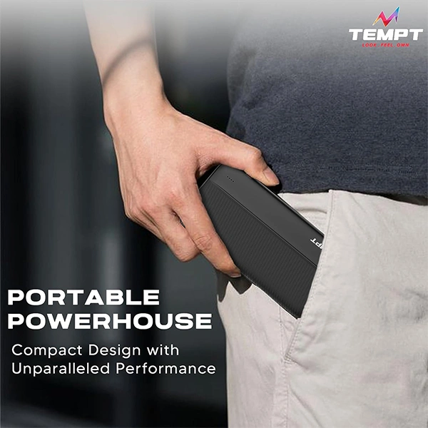 Tempt Storm 10000mAh Powerbank - Black, White