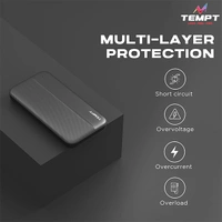 Tempt Storm 10000mAh Powerbank - Black, White