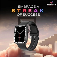 Tempt Streak Smartwatch - Grey - Grey