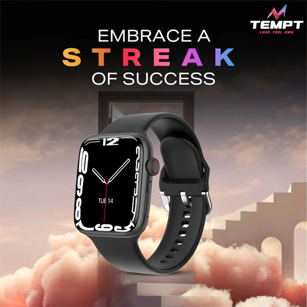 Tempt Streak Smartwatch - Grey - Grey