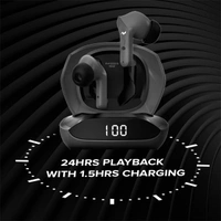 Tempt Thunder True Wireless Earbuds - Black - Black
