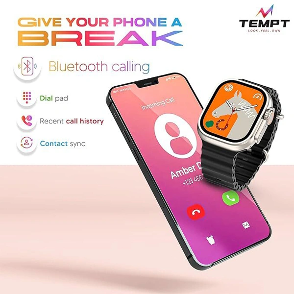 Tempt Verge Pro Smartwatch - Grey - Grey
