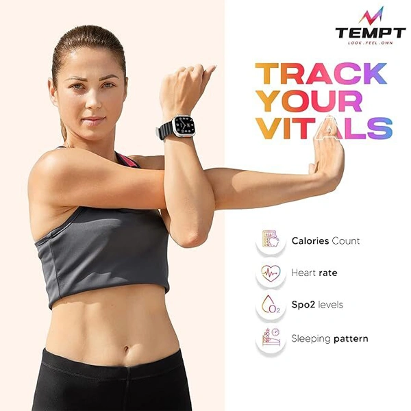 Tempt Verge Pro Smartwatch - Grey - Grey