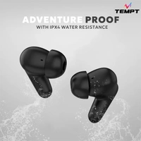 Tempt Wave True Wireless Earbuds - Black - Black