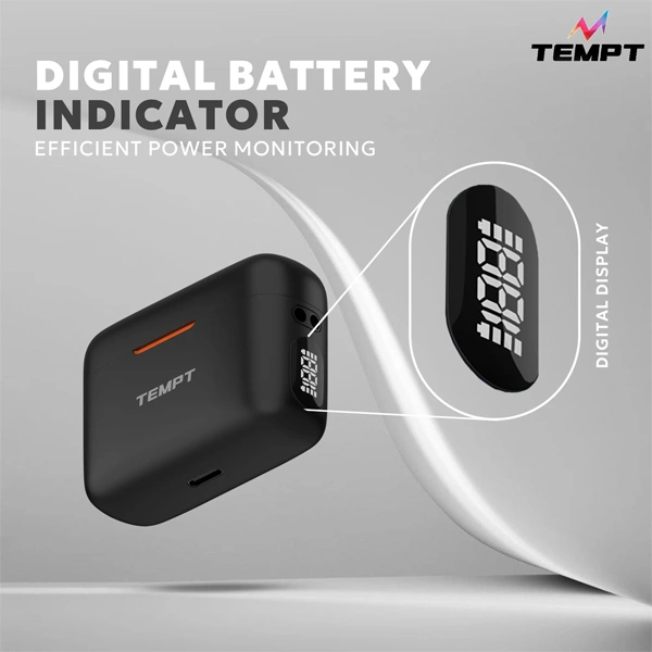 Tempt Wave True Wireless Earbuds - Black - Black
