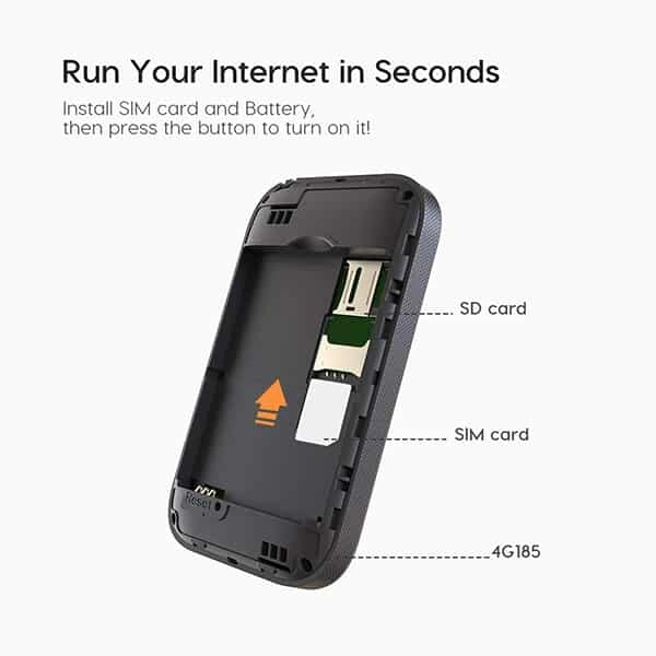 Tenda 4G185 3G/4G LTE Advanced 150Mbps Pocket Mobile Wi-Fi Hotspot Device - New