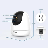 Tenda CP3 Security Pan/Tilt Smart 360° All-Round Vision Camera - Boomin Black, Grand Green