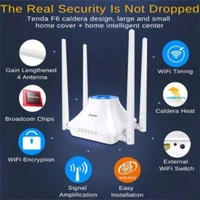 Tenda F6 Wireless N300 Wi-Fi Router - White, New