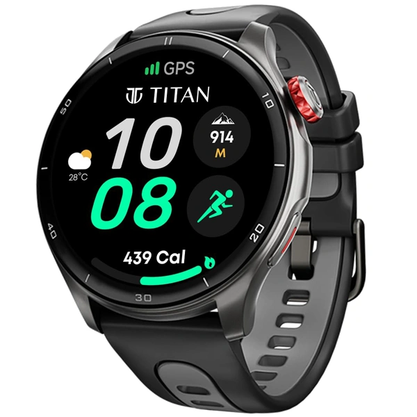 Titan Celestor Smartwatch With 1.43” AMOLED Display - Blue - Blue
