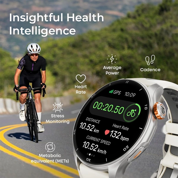 Titan Celestor Smartwatch With 1.43” AMOLED Display - Blue - Blue