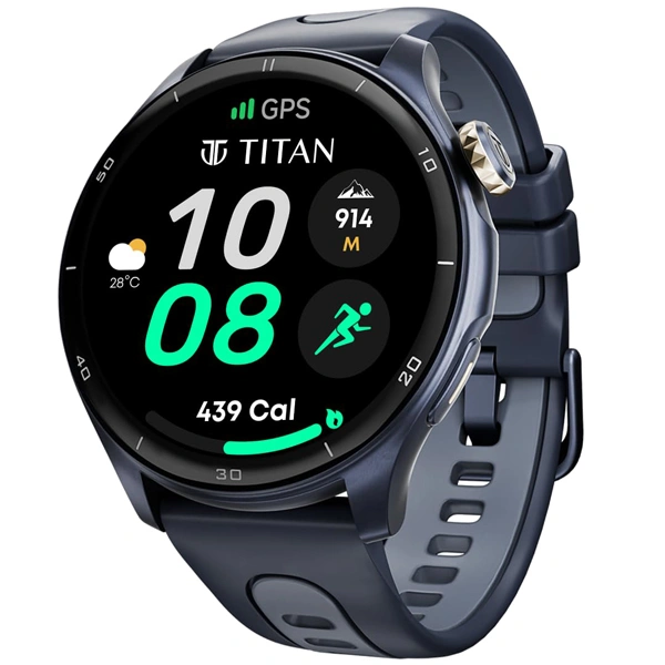 Titan Celestor Smartwatch With 1.43” AMOLED Display - Blue - Blue