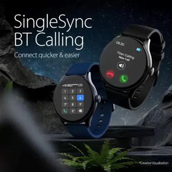 Titan Evoke BT Calling Smart Watch with 1.43" AMOLED - Black - Black