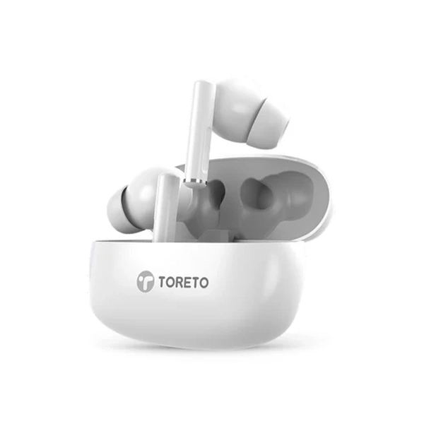 Toreto Air Tune Wireless Earbuds - White - White