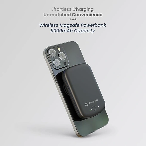 Toreto Eon Mag Wireless 5000 mAh Sleek 18W Power Bank
