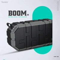 Toreto TOR-325 Boom+ 10W Portable Bluetooth Speaker - Grey - Grey