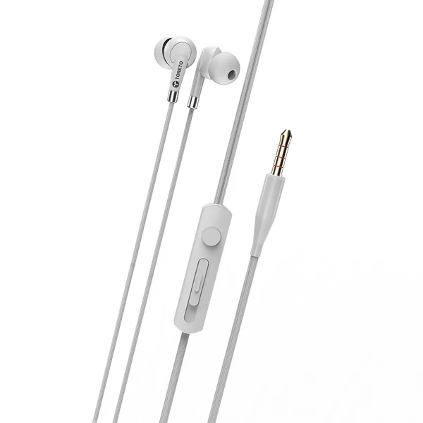 Toreto Tunz Wired Earphones - White - White