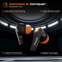 TRIGGR Kraken X1 Plus Earbuds with Dual Pairing - Black Inferno - Black Inferno