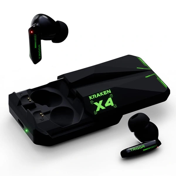 TRIGGR Kraken X4 Earbuds with 13mm Drivers - Azure Blue - Azure Blue