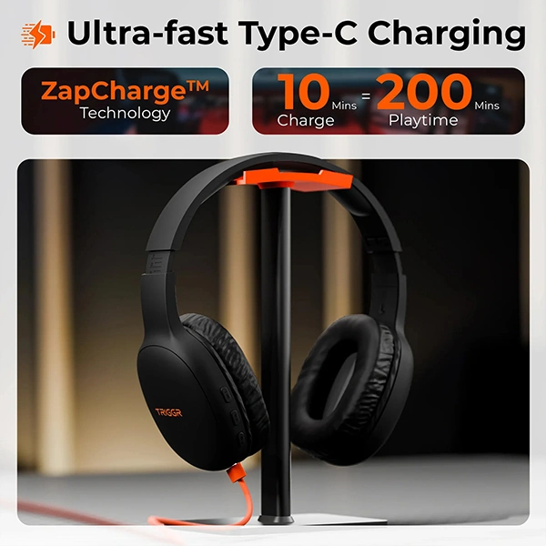 TRIGGR Trinity 1 with 40mm Drivers Headphones - Shark Grey - Shark Grey