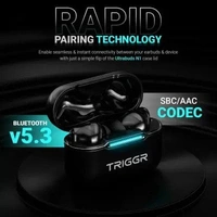 TRIGGR Ultrabuds N1 True Wireless Earbuds - Black - Black