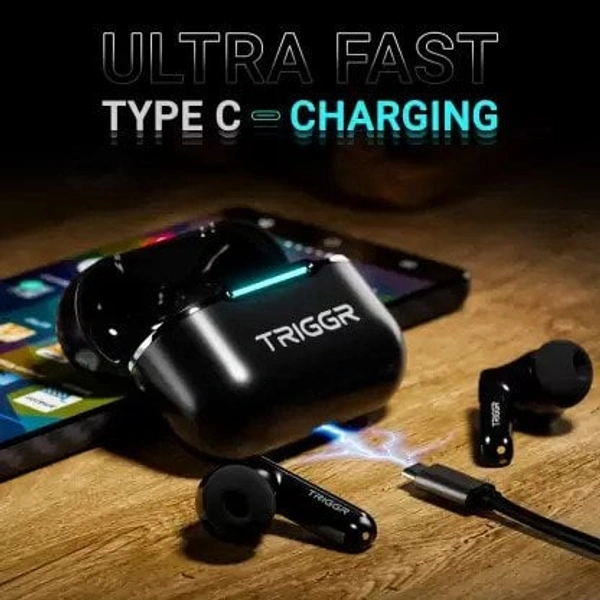 TRIGGR Ultrabuds N1 True Wireless Earbuds - Black - Black