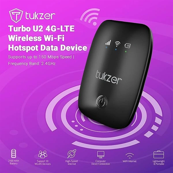 Tukzer 4G LTE Wireless Dongle with All SIM Network Support