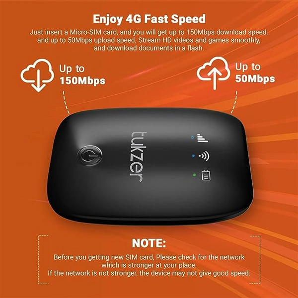 Tukzer 4G LTE Wireless Dongle with All SIM Network Support