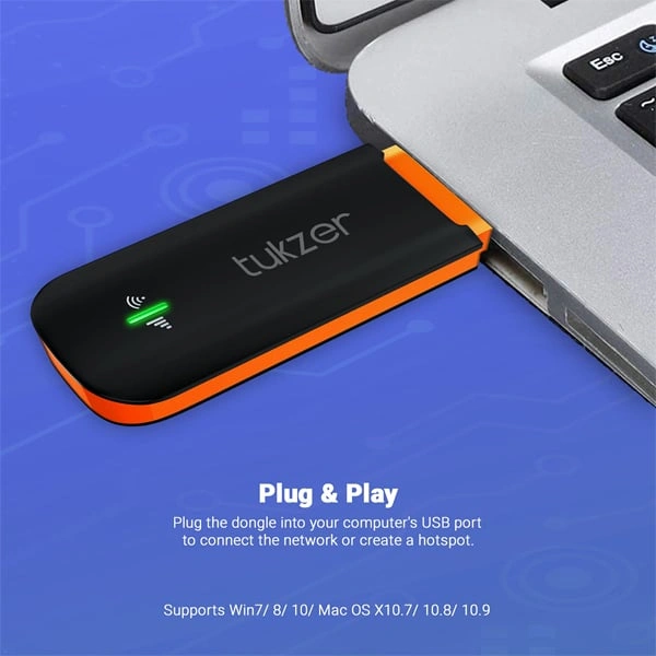 Tukzer 4G LTE Wireless USB Dongle Stick with All SIM Network Support