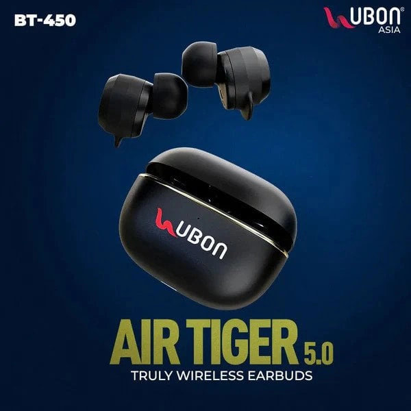 Ubon Air Tiger Series BT-450 Wireless Earbuds - White - White