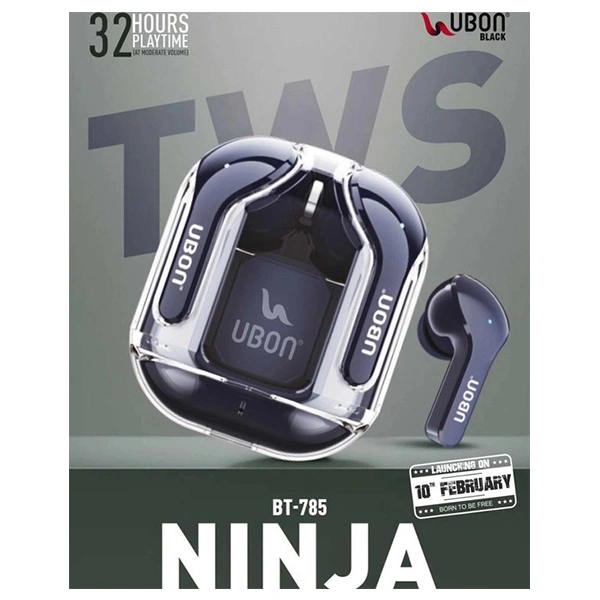 Ubon BT 785 ENC Noise Canceling Wireless Bluetooth Earbuds - Blue - Blue